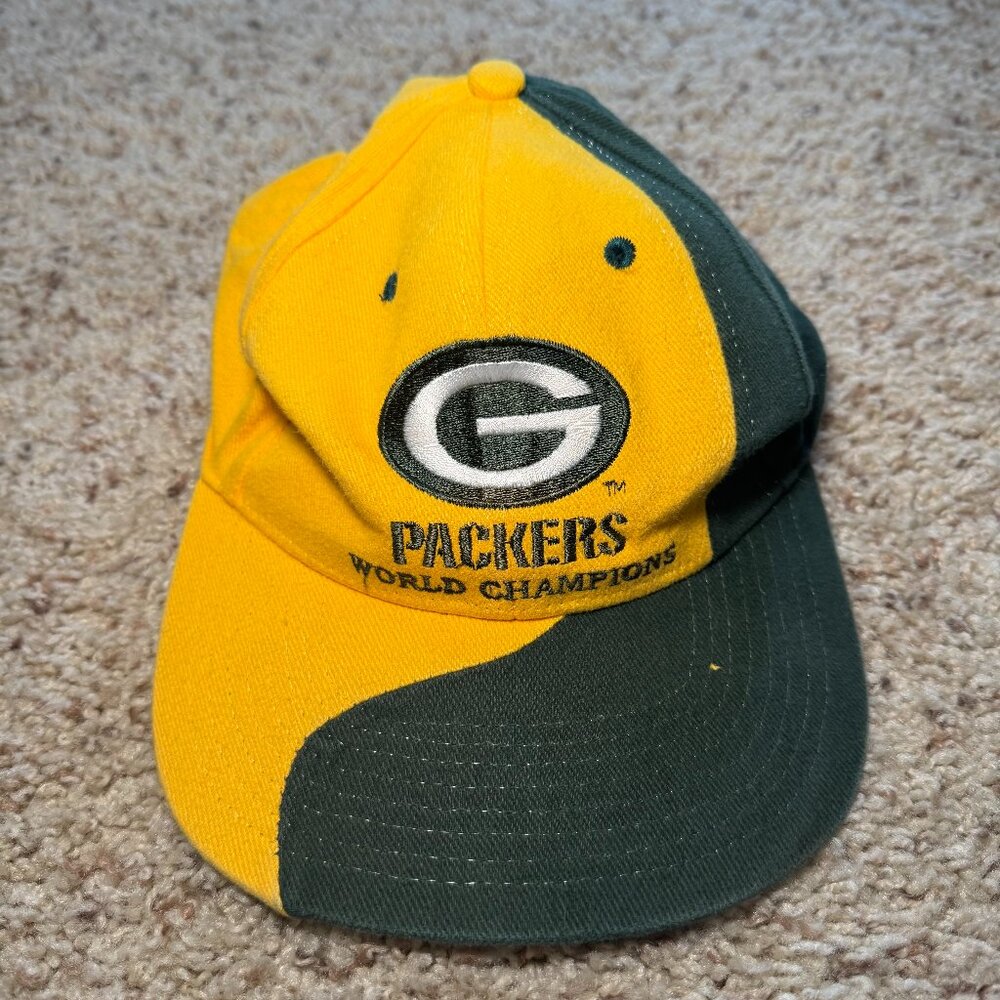 NFL Green Bay Packers Yellow and Green Snap Back Embroidered Retro Hat